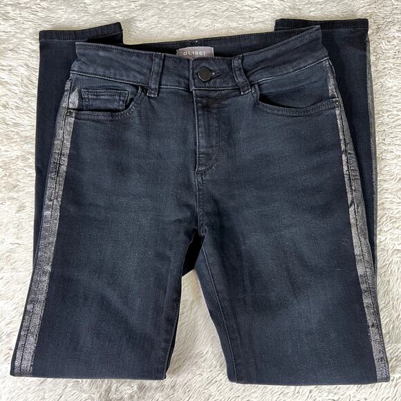 DL1961 Premium Denim Florence Crop Mid Rise Skinny Leg Denim Jean in Otis 24 - Picture 2 of 10